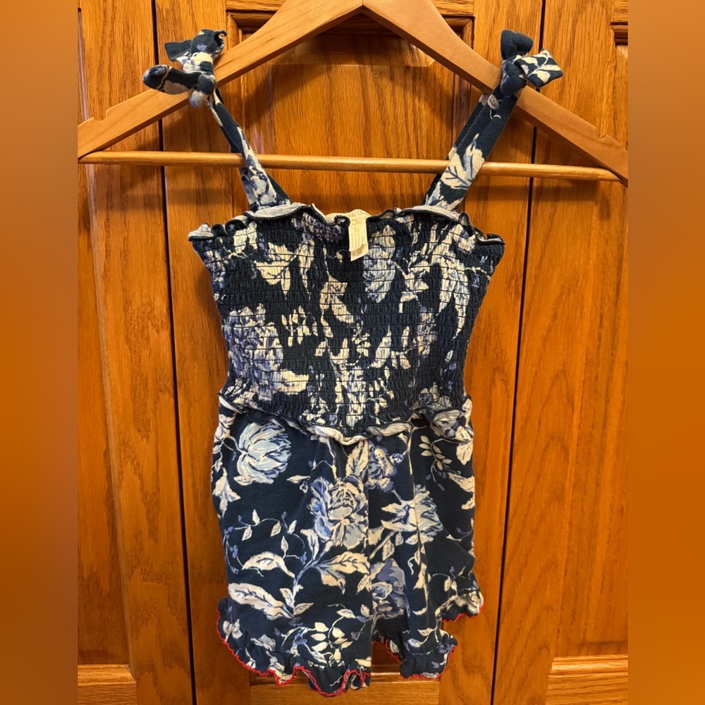 Matilda Jane Navy and Cream Floral Romper